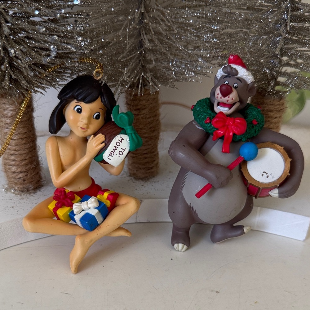 Jungle Book First Issue Vintage Christmas Ornaments Set of 2